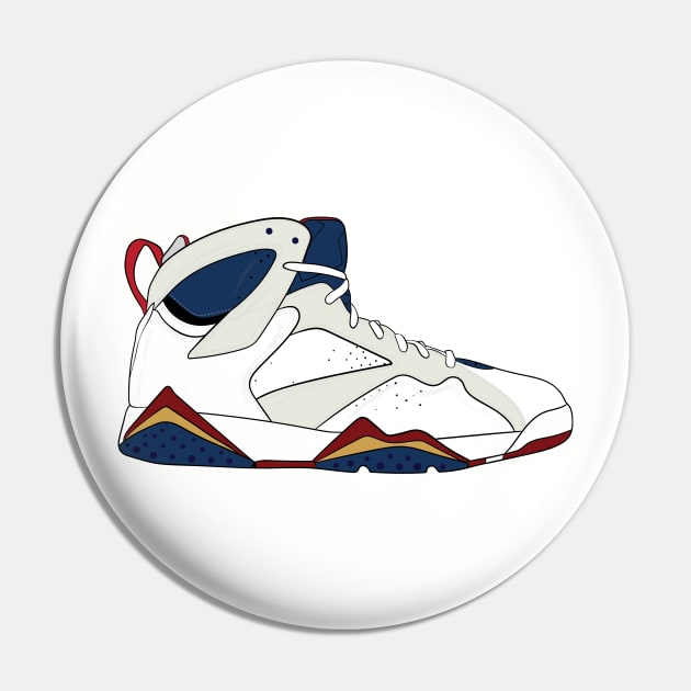 Air Jordan VII (7) - Olympics Pin by WalkDesigns