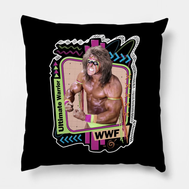 Wrestling Ultimate Warrior Pillow by PICK AND DRAG