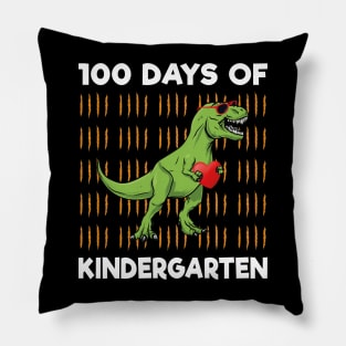 Trex Dinosaur 100th Day School Kids 100 Days of Kindergarten Pillow