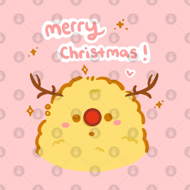 Kawaii reindeer bibi merry Christmas season greetings by Marie.c.doodles