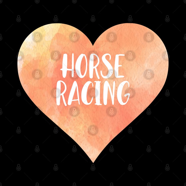 Horse Racing love heart. Perfect present for mother dad friend him or her by SerenityByAlex