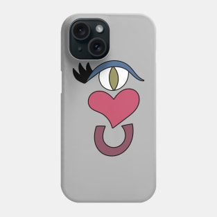 Cute Eye Love You Cartoon Text Art Phone Case