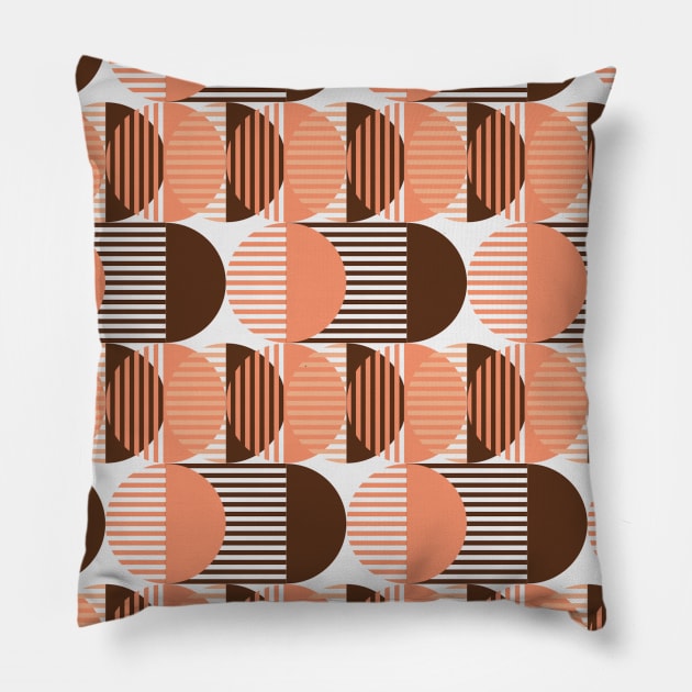 60s Mid Modern Pattern Pillow by GenerativeCreations