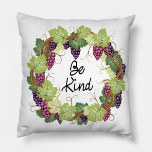 Be Kind - Grape Vines Pillow