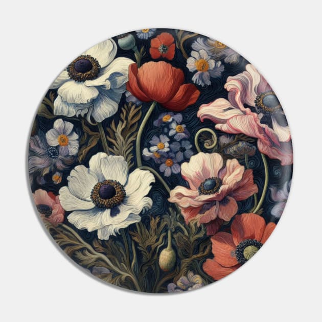 anemone and poppy flower pattern 2 Pin by misspoppie1914