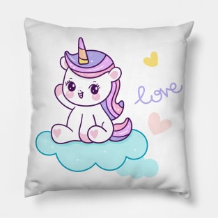 Unicorn on the Clouds Pillow