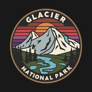 Glacier National Park Travel Sticker T-Shirt