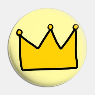 Cute Cartoon Gold Crown Pin