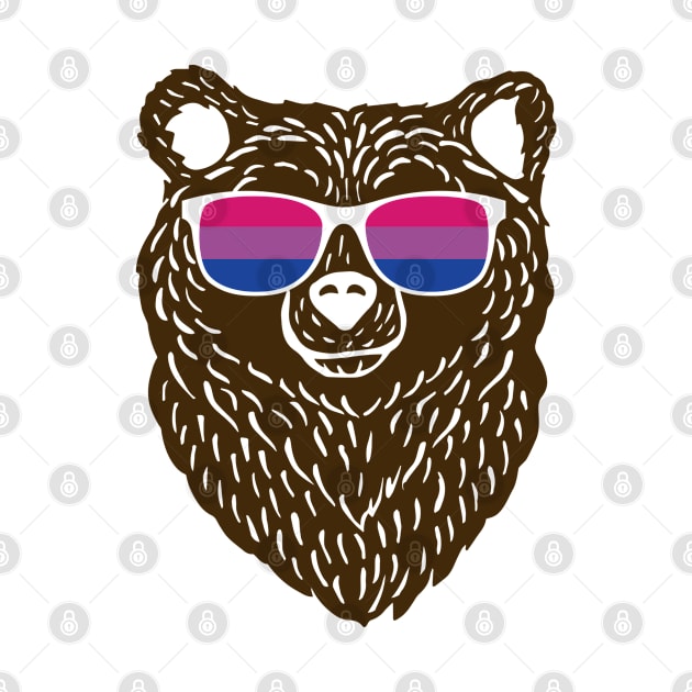 LGBTQ Bear Cool Sunglasses Progressive Bisexual Flag by Sonyi