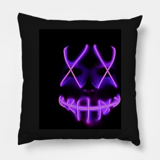 Purple Neon Smile Pillow