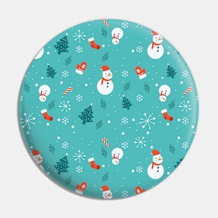 Christmas Snowman Pin