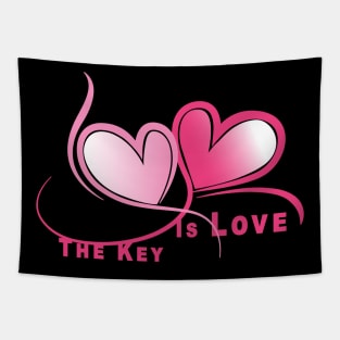 The Key Is Love Tapestry