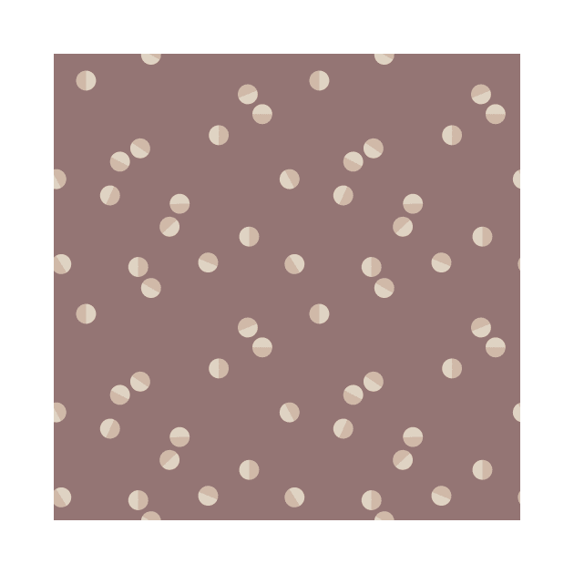 Scattered Dots Minimalist Geometric Pattern - Muted Mauve by Charredsky