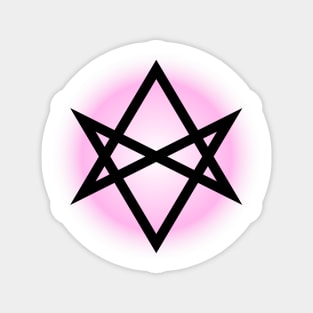 Unicursal Hexagram Pink Magnet