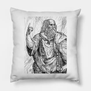 PLATO ink portrait Pillow