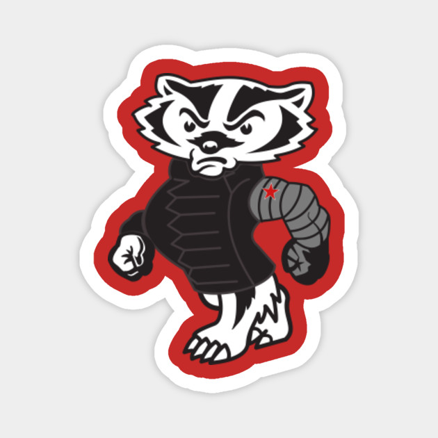 Bucky Badger Winter Soldier Bucky Badger Magnet Teepublic