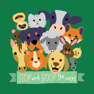 Stop and Boop the Noses (all animals version) T-Shirt