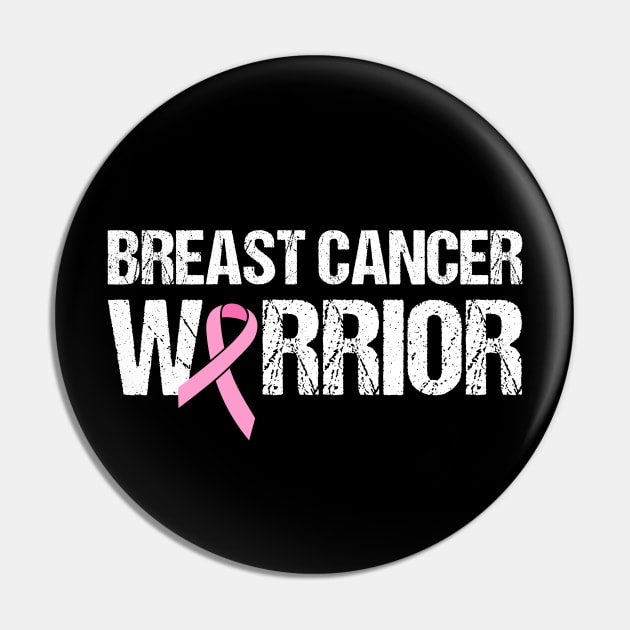 Breast Cancer Warrior Pin by PinkInkArt