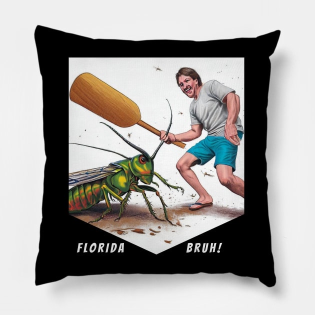 Florida Lubber Bruh! T-Shirt Pillow by Endless Etchings