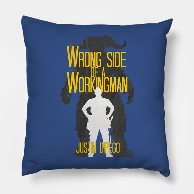 Wrong Side of a Workingman Book Cover Pillow by DiPEGO NOW ENTERTAiNMENT