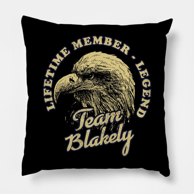 Blakely Name - Lifetime Member Legend - Eagle Pillow by Stacy Peters Art