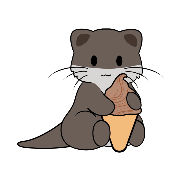 Otter Chocolate Ice Cream by BiscuitSnack