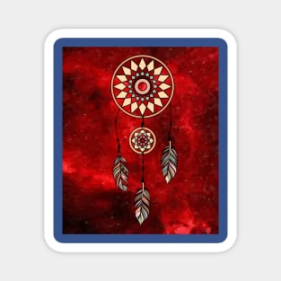 Spiritual Colorful Dream Catcher Feather Magnet