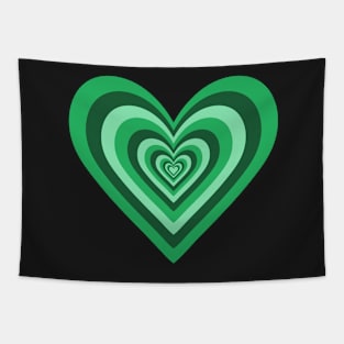 Forest Green Expanding Hearts Tapestry