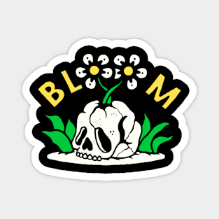 Bloom skull flower Magnet