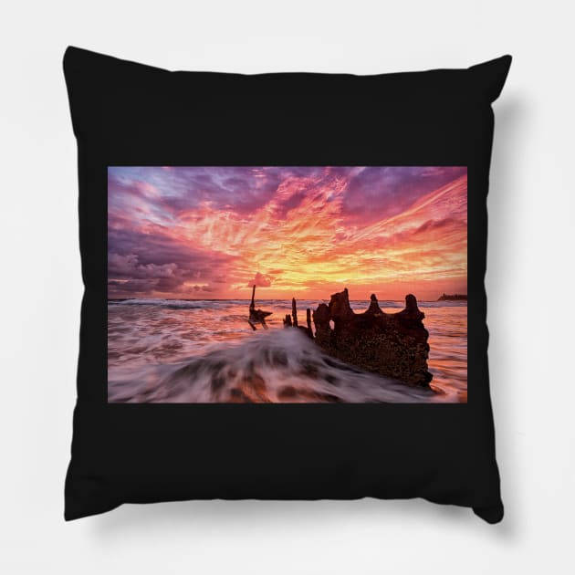 Remnants Ablaze Pillow by krepsher