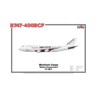 Boeing B747-400BCF - Martinair Cargo "Safari Connection" (Art Print) T-Shirt