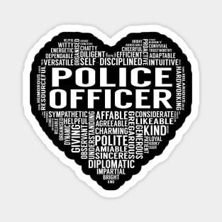 Police Officer Heart Magnet