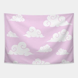 Pastel pink cloud print Tapestry