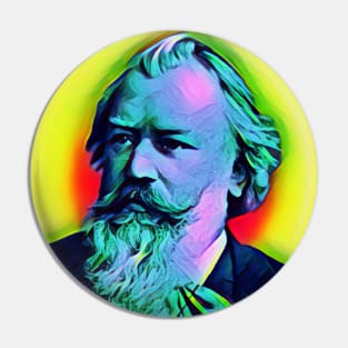 Johannes Brahms Golden Colourful Portrait | Johannes Brahms Artwork 11 Pin