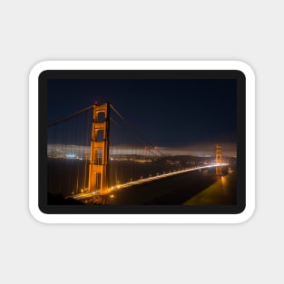 The Golden Gate Bridge in San Francisco at Night Magnet