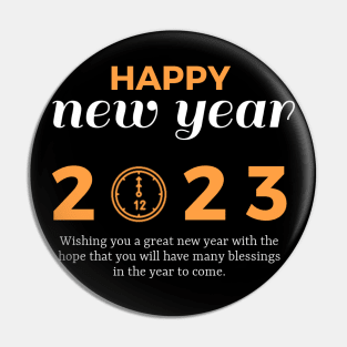 Happy New Year 2023 Pin