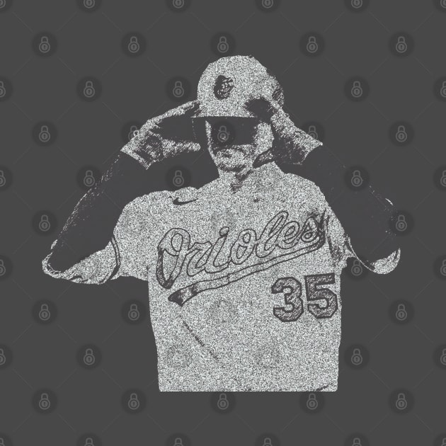 Baltimore Orioles Vintage Baseball Fan by Kinanti art