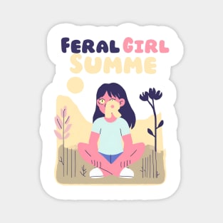 Feral Girl Summer Magnet