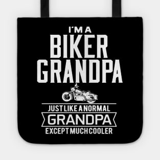 i'am just a biker grandpa white Tote