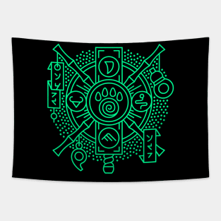 Panda Folk — Race Crest (color) Tapestry