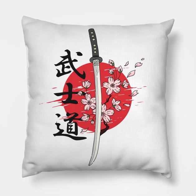 Katana Sakura Pillow by Spes.id