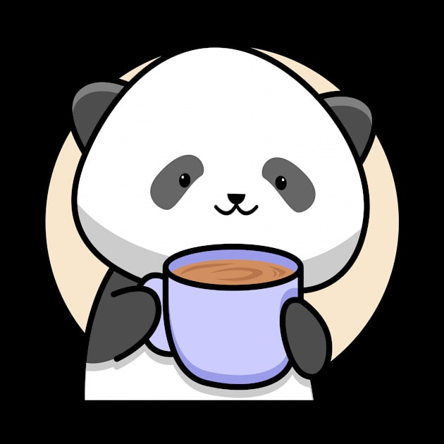 panda and coffee by BarnawiMT