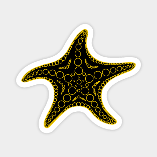 Starfish (yellow/black) Magnet