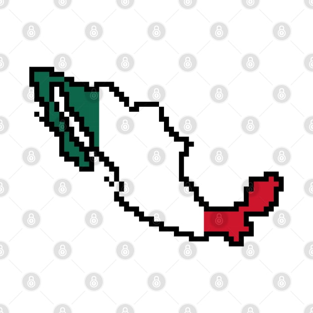 8-bits Mexico Map Flag by GraphicBazaar