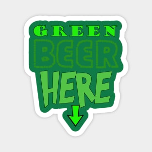 Here For The Beer Funny Men St Patricks Day Leprechaun Magnet