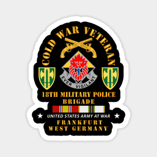 Cold War Vet - 18th Military Police Brigade DUI - SSI w COLD SVC Magnet