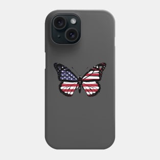 United States of America Monarch Butterfly Flag of America To Celebrate National Independence of US Phone Case