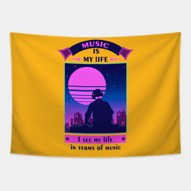 music is my life Tapestry by vanpaul54