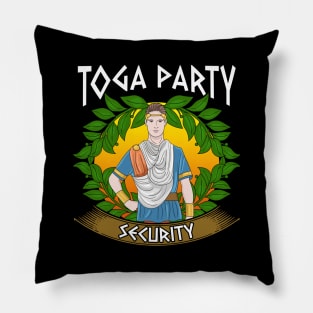 Toga Party Security Guard Funny Fraternity Party Pillow