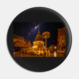 Milky Way over Doi Suthep Temple Pin